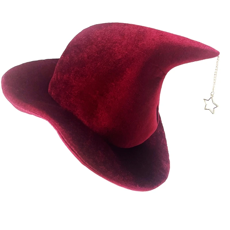 Женская бархатная шляпа с подвеской в виде звезды