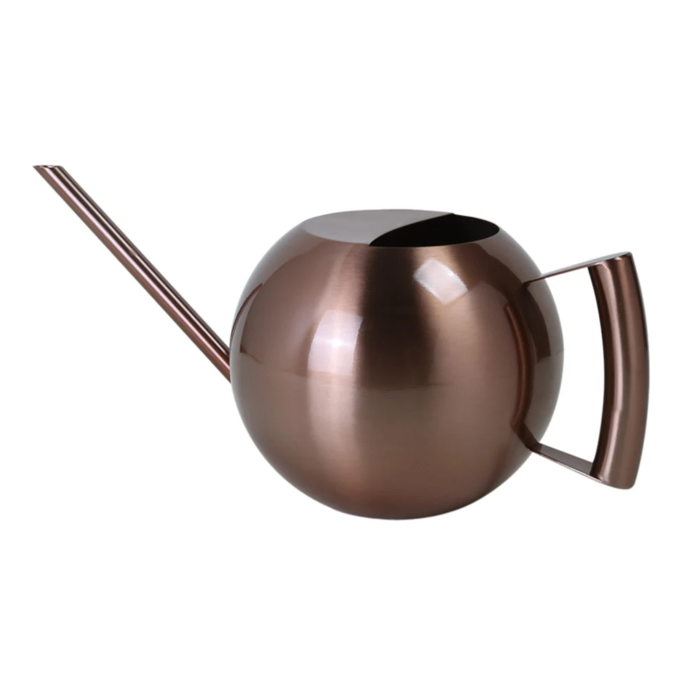 

1000ml Retro Stainless Steel Watering Can Garden Plant Flower Long Spout Gardening Tool - Gold