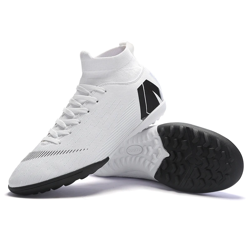 Professional FG/TF football shoes Non-slip long spike football boots high ankle spikes grass football sneakers