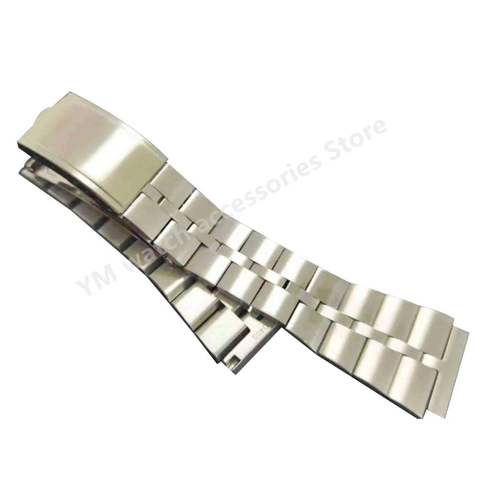 20mm 316L Stainless Steel Straight End Fishbone Watch Band Strap Bracelet For SKX 6138 0040 BVT 04770 Watch