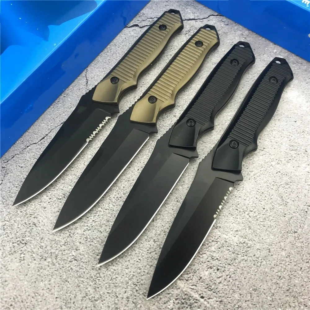 

BM 140BK Outdoor Self-defense Straight Knife Survival Fixed Blade Knife Full/ Serrated Blade Tourist Hunting EDC Knives Gift