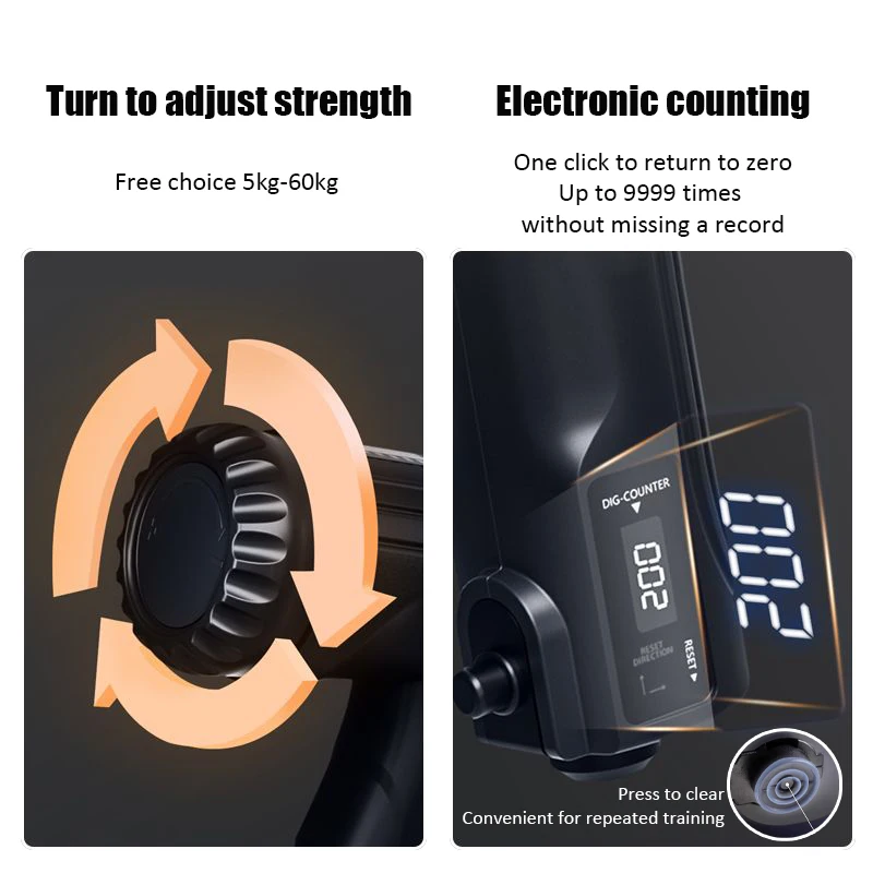 Силовой тренажер с счетчиком Регулируемая рукоятка усилитель для пальцев