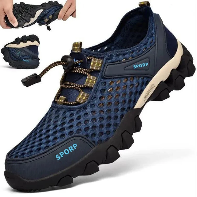 Men Breathable Sneakers 2022 New Fashion Shoes for Men Climbing Hiking Shoes Men Outdoor Beach Wading Shoes Barefoot Sneakers
