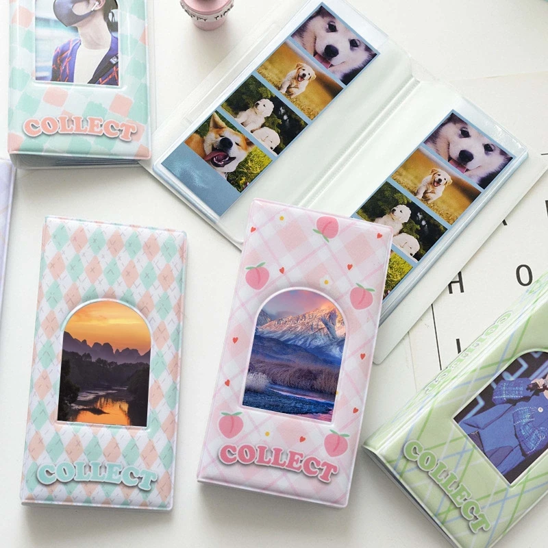 4 Joint Photo Album Mini Mini Photo Album with Insert Pockets Pouches for Photocard ID Card Bank Cards Note Storage Organizer