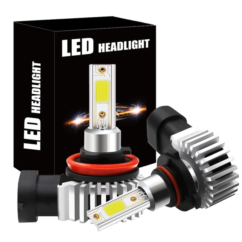 

2x LED Headlight H11 H8 H9 9006 HB4 9005 HB3 H4 9003 H7 H1 H3 Auto Fog Lights Lamp Headlamp Bulb For The Car 6500K 12000LM 60W