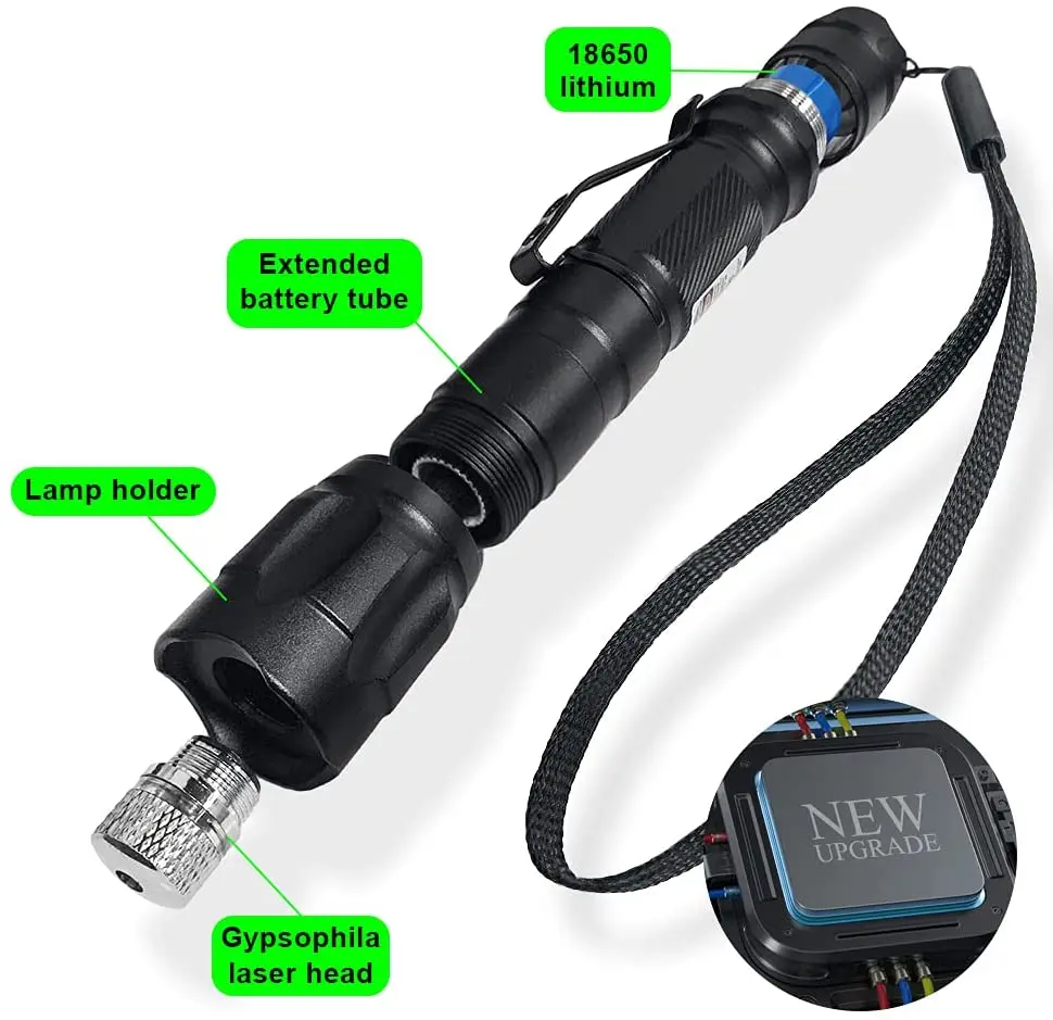 Высокомощная тактическая Точная Зеленая лазерная указка дальнего действия 532nm