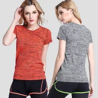 women summer quick drying t shirt thin short sleeved sports t shirts loose running yoga fitness breathable sweat clothes tops