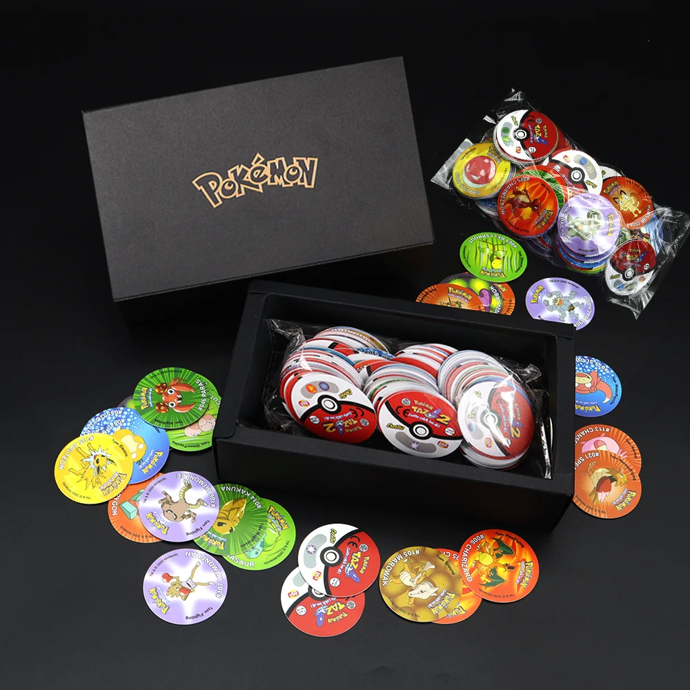 

Pokemon 1/ 2 Generation Trainer Collection Game Round Cards 3D Tazos Album Pikachu Charizard Card Pogs Cheetos Chipitaps Gifts