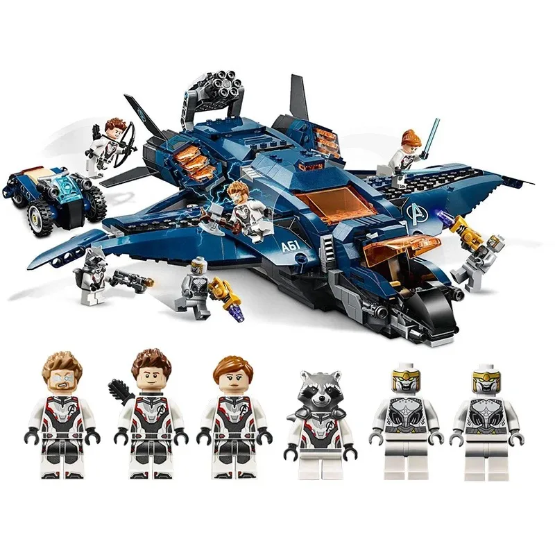 MINISO Disney Legoing Marvel Ultimate Quinjet 76126 строительные блоки супергероев 932 шт. для детей