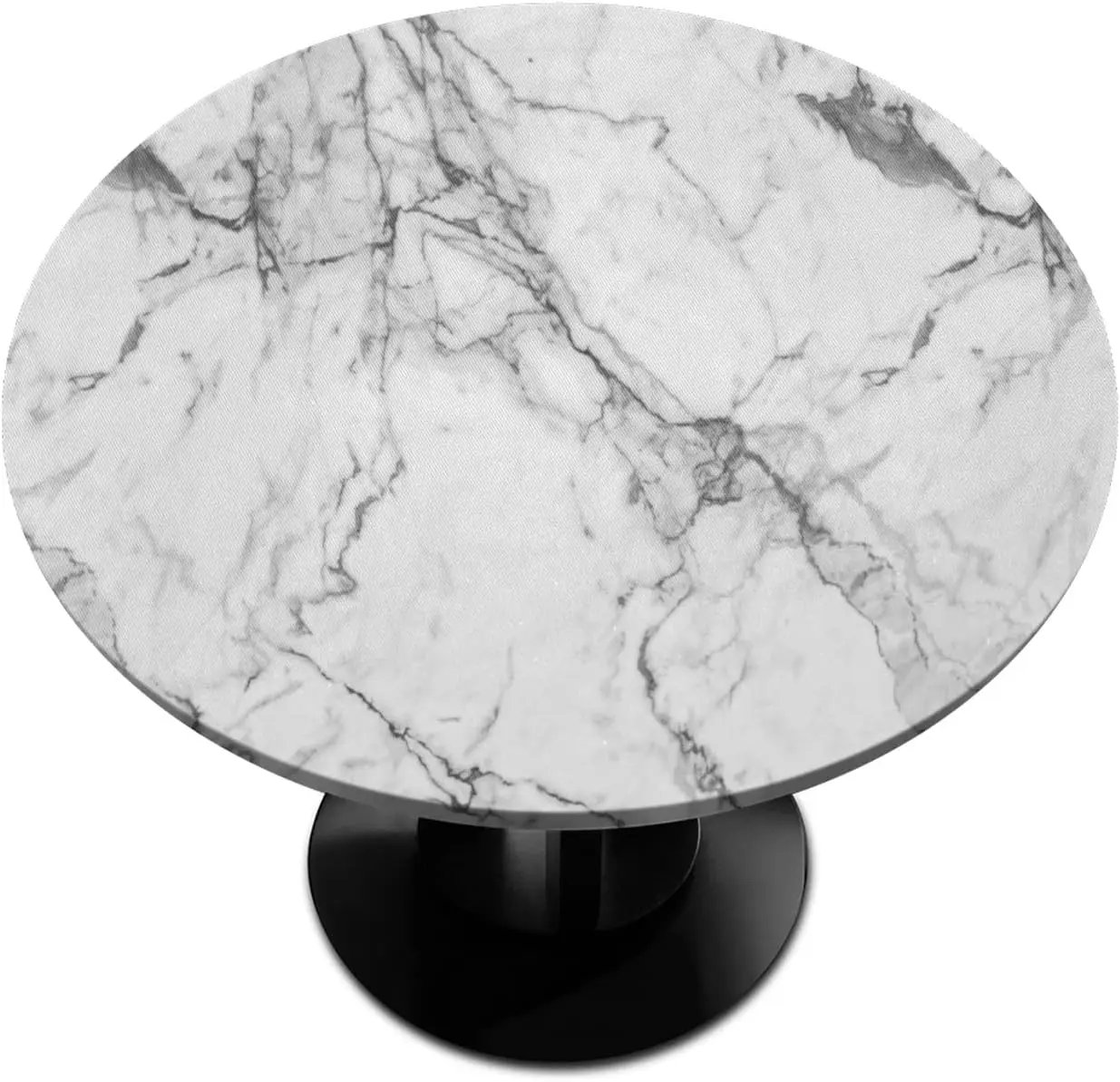 

Marble Round Table Cloth Waterproof Wipeable Tablecloth Stylish Table Cover Protector For Kitchen Wedding Room Decoration