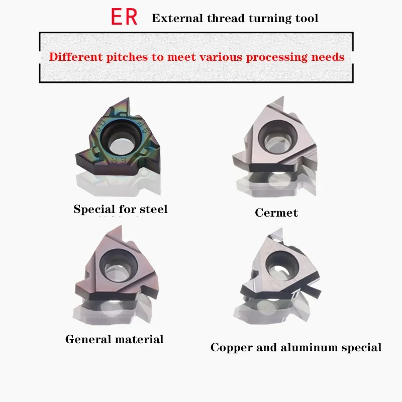 10 шт. 11ER/16ER AG60/AG55/1 0/1 5/2.0ISO вставки лезвия токарного станка CNC наружная резьба
