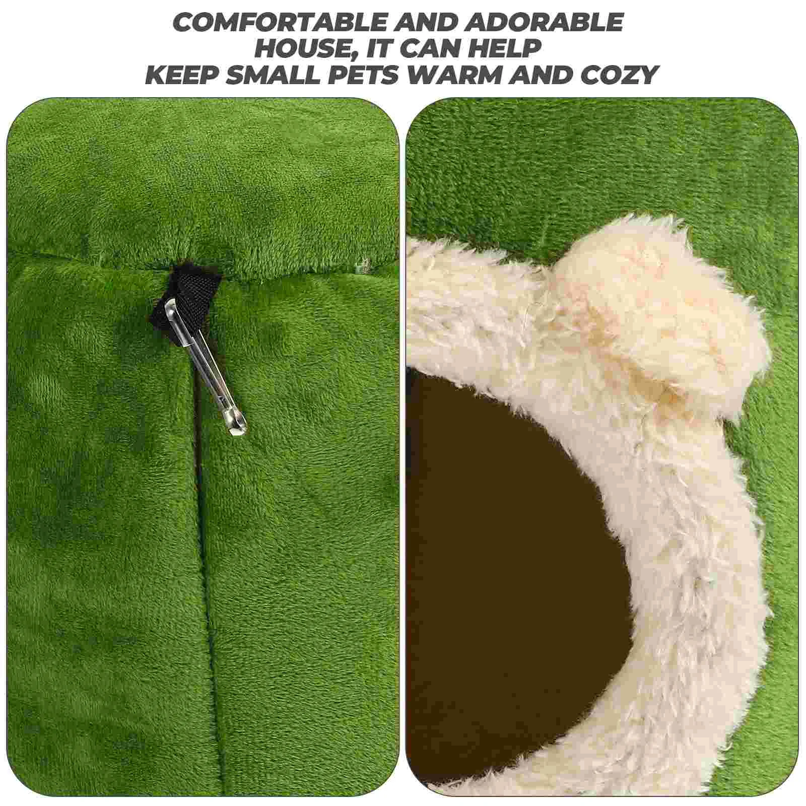 

House Hamster Cage Hammock Bed Guinea Pet Warm Cozy Cat Hanging Hideout Sleeping Rabbit Animal Accessories Hedgehog Fleece Cave