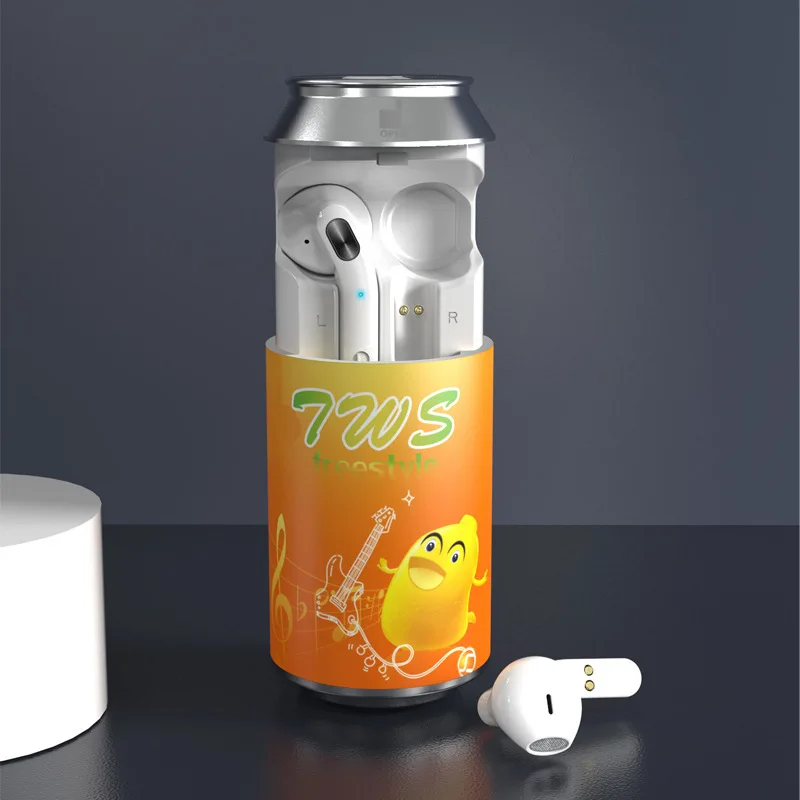 

zip-top Can model wireless Bluetooth 5.0 Headset Creative fashion earbuds Touch in-ear dual TWS-H35T earphone