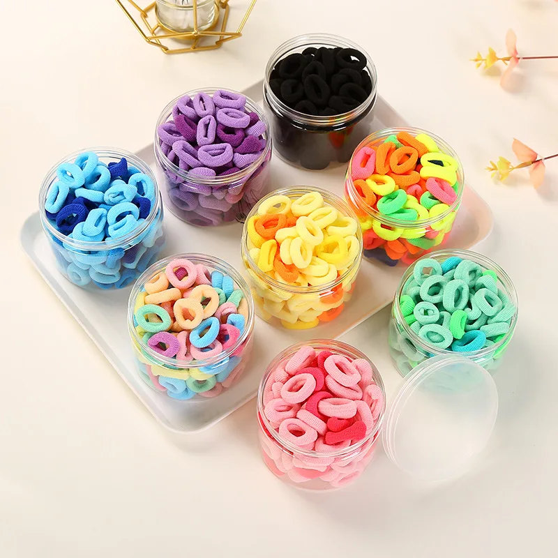 

100PCS Hair Accessories Band Bandeau Cheveux Scrunchies Tiara for Girls Envio Gratis Seamless Small Towel Ring Boxed Simple