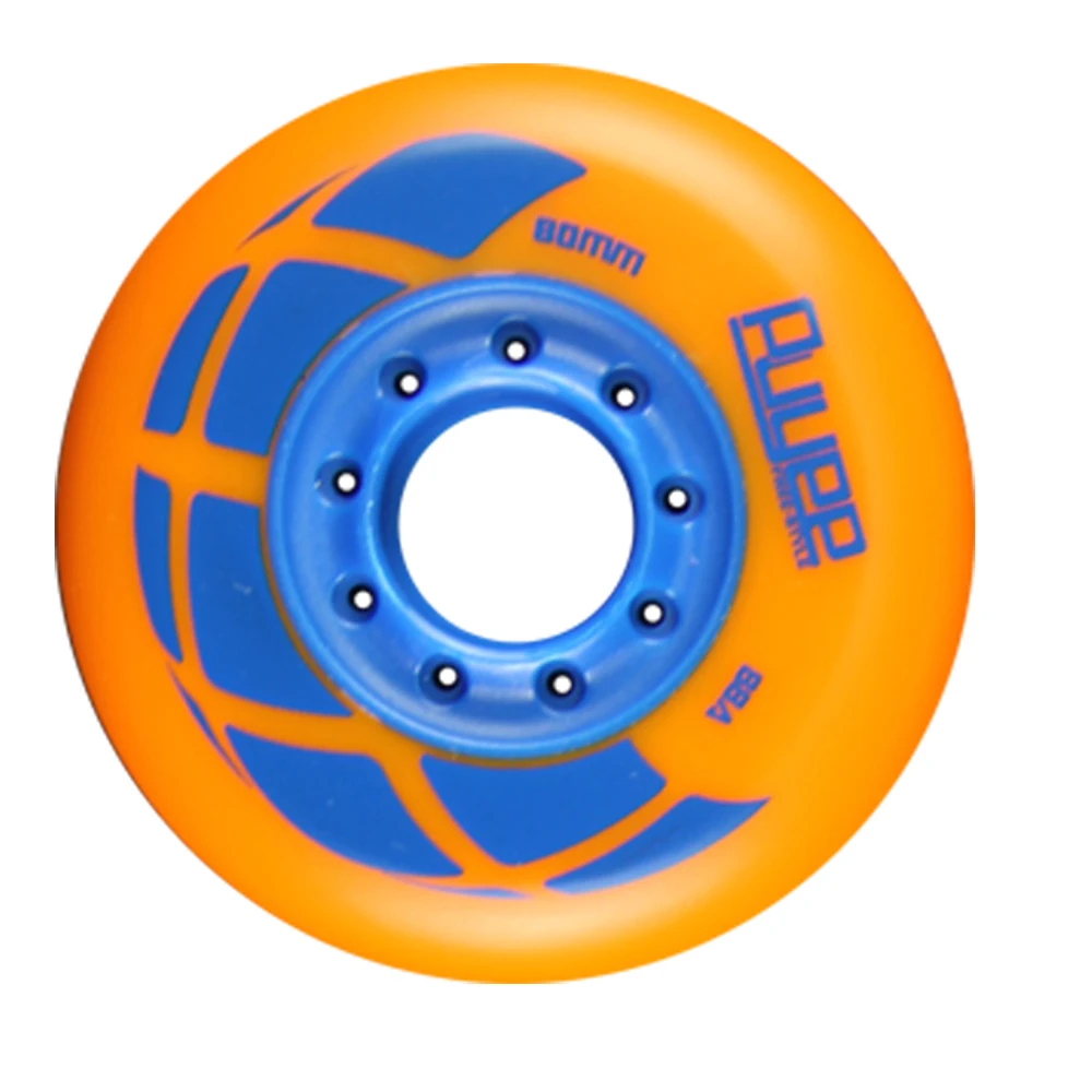 Встроенные коньки искусственная кожа колеса 83A 85A 88A 90A 8 шт. 80 мм 76 72 шины для