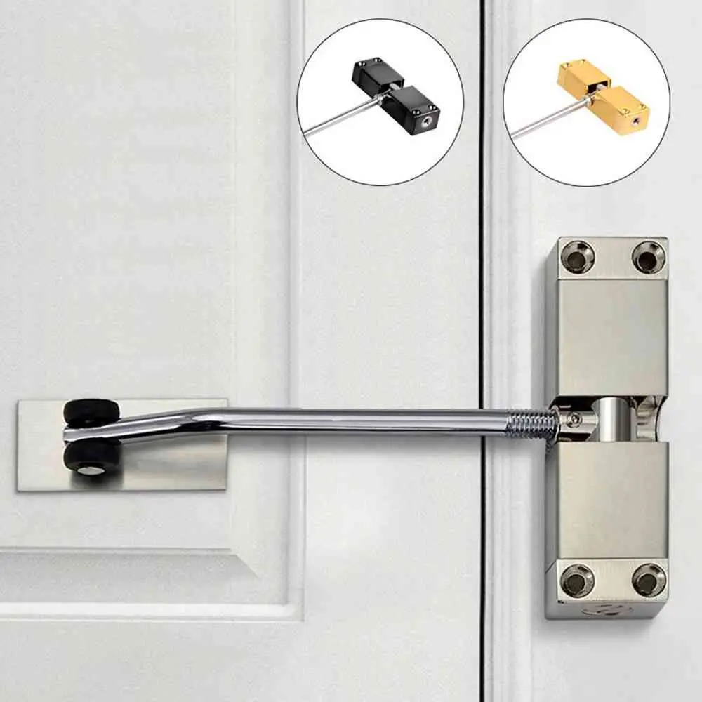 

Aluminum Alloy Hardware Spring Adjustable Automatic Close Door Closing Device Buffer damping Door Closer