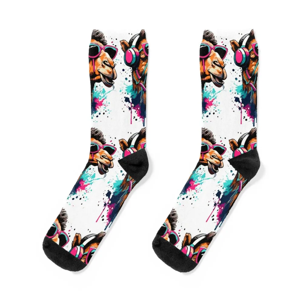 Красочные носки Camel Dromedary с верблюжьей головой новые детские до щиколотки мужские