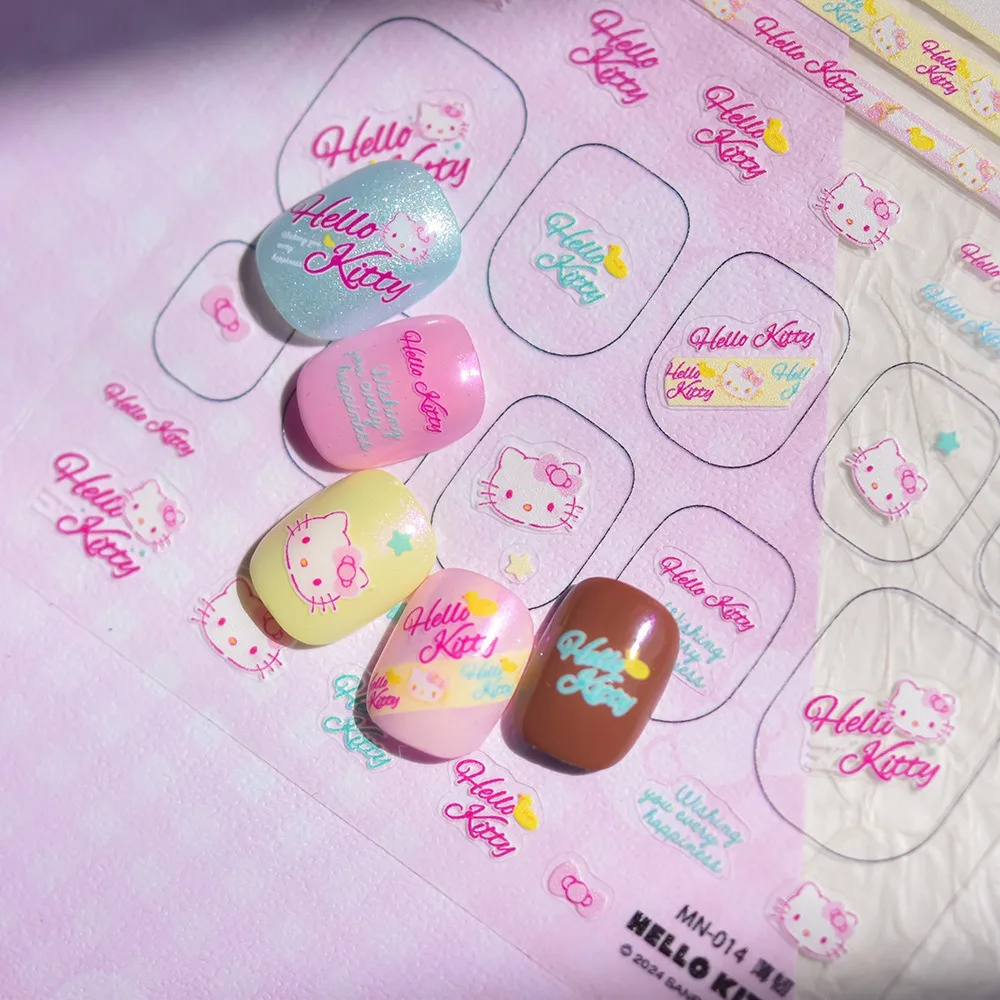 Sanrio мультфильм 5D наклейки для ногтей Hello Kitty аниме Cinnamoroll принадлежности My Melody Kuromi