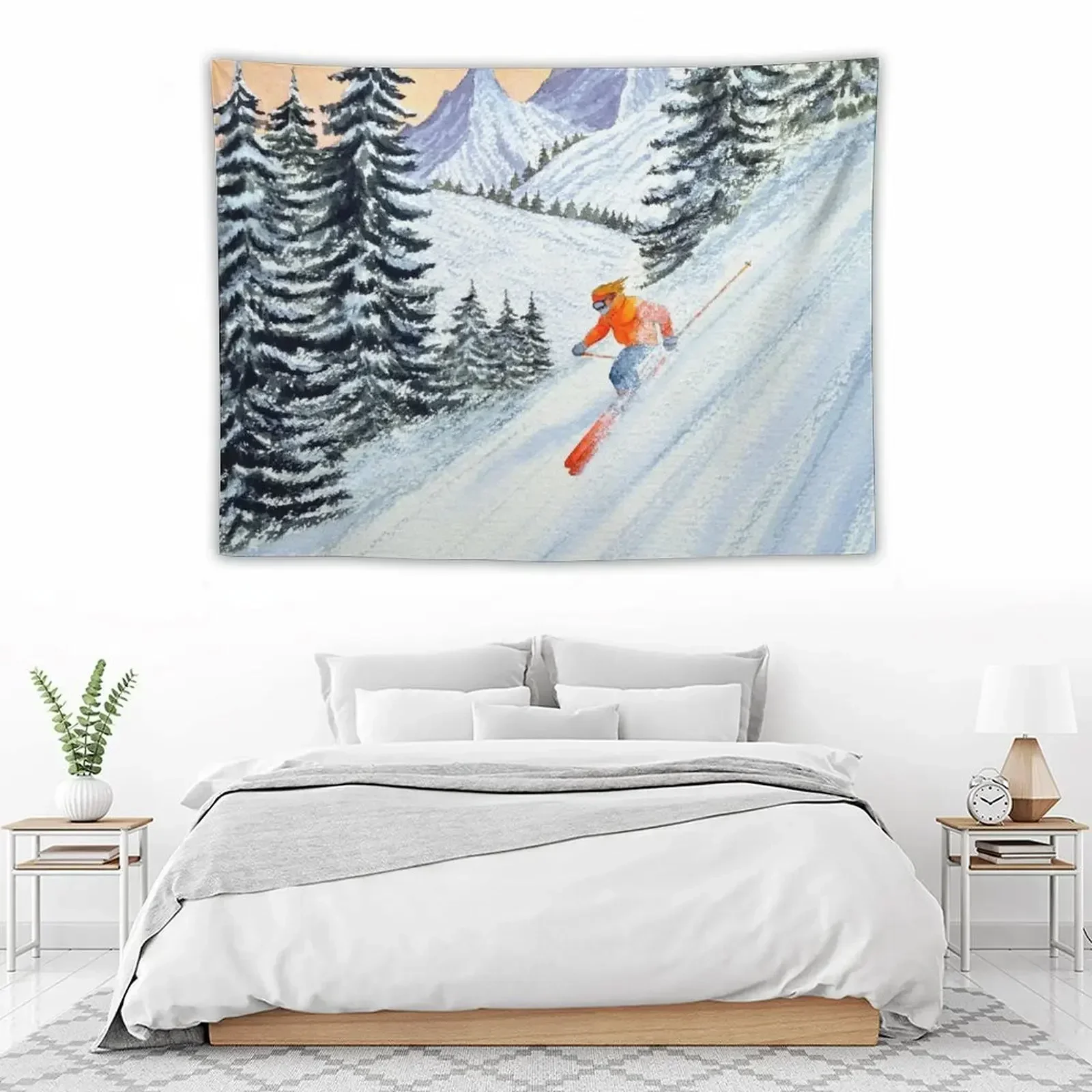 Катание на лыжах - гобелен The Clear Lady Leader настенный дизайн комнаты декор