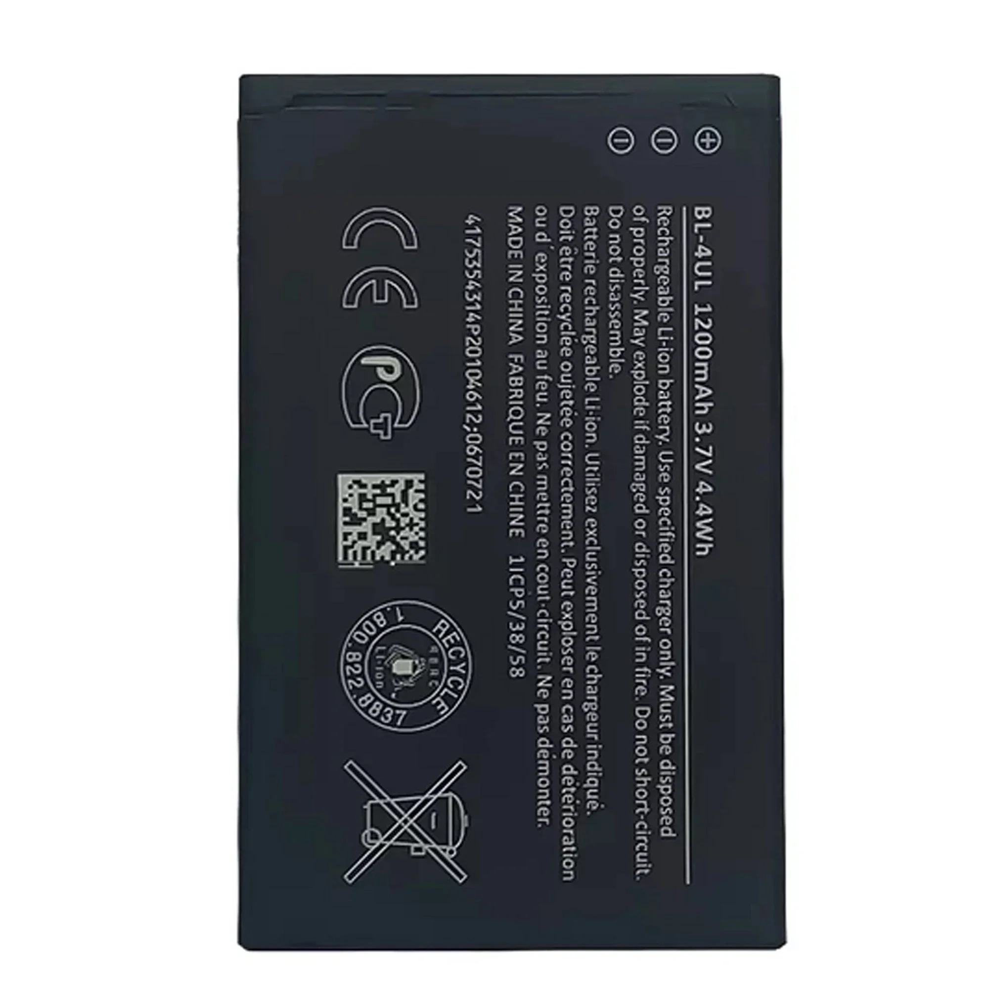 Аккумулятор BL-4UL для Nokia RM-1012 RM-1011 RM-1043 1148 1230 1212 аккумулятор мобильного телефона 3310