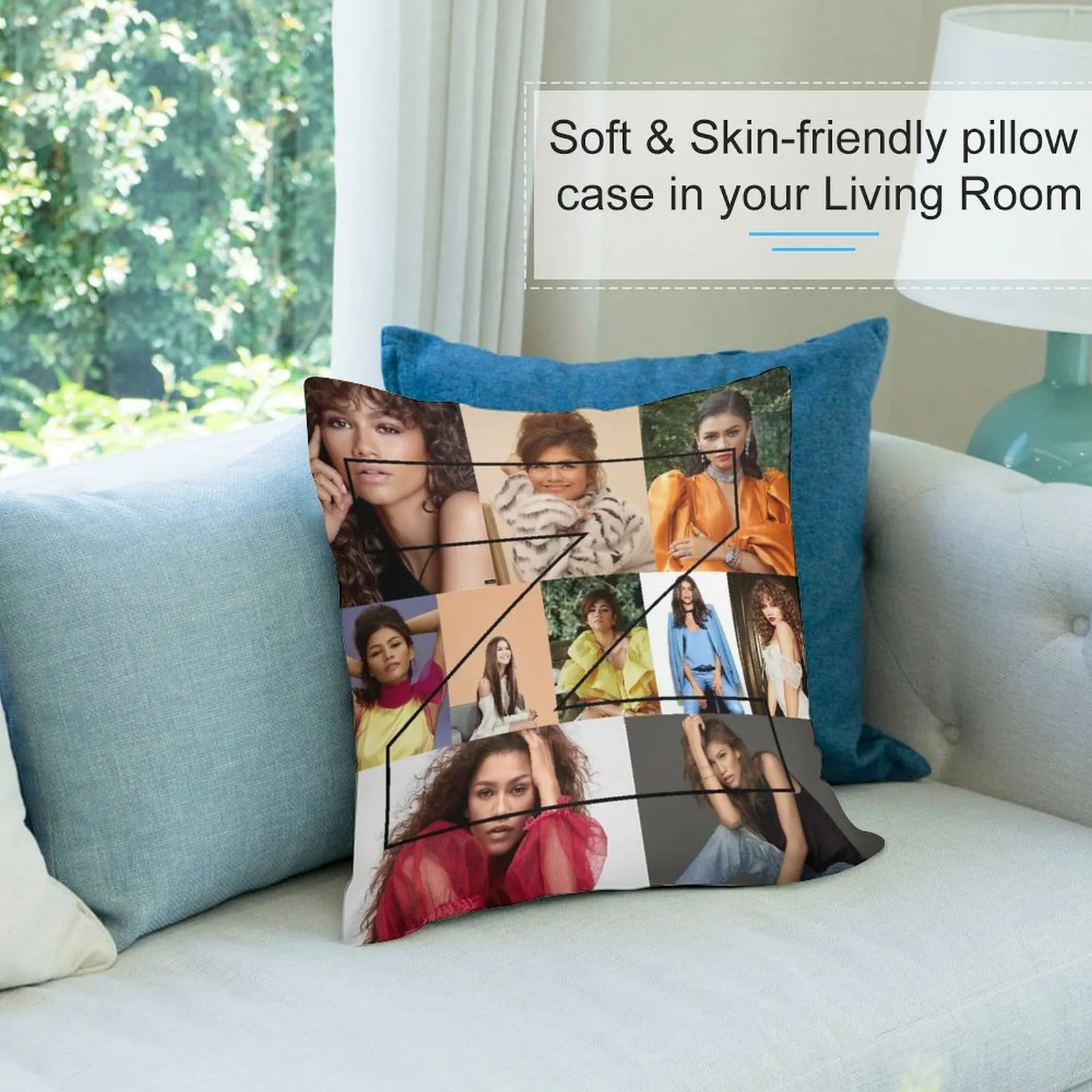 Декоративная подушка с коллажем Zendaya роскошные аксессуары для дома