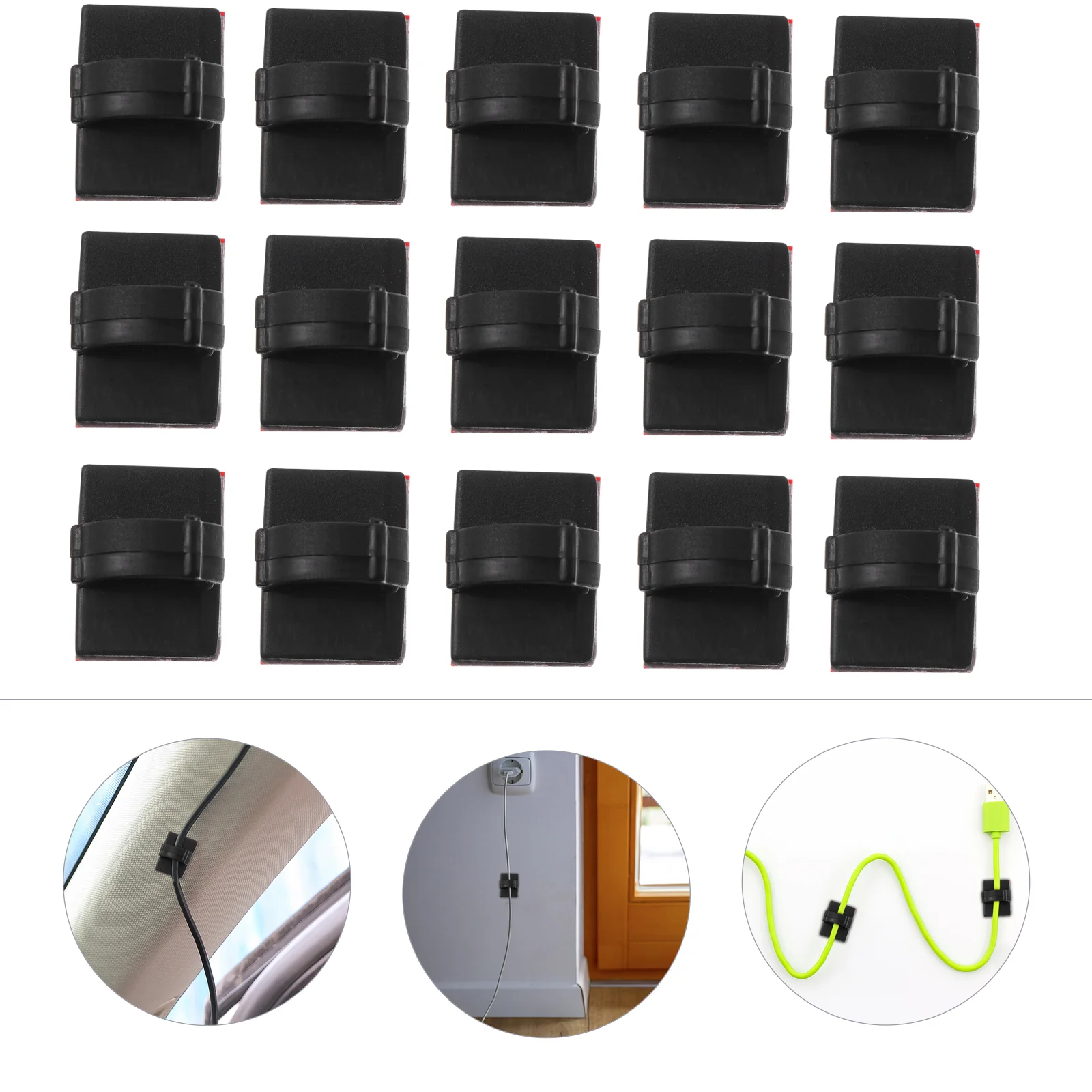 

100 Pcs Adhesive Wire Holder Wall Cable Manager Wall Wire Clip Cord Organizer Clip Wire Cord Holder Wire Holder Clips
