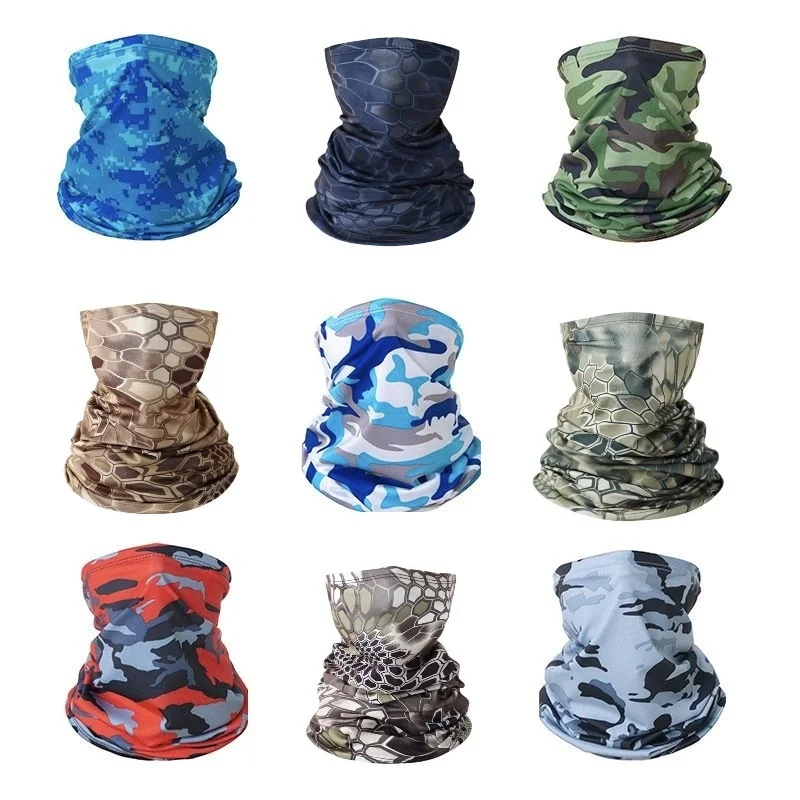 

UV Protection Ice Silk Face Cover Neck Tube Outdoor Sports Bandana Scarf Breatable ikin Scarf Neck aiter Camo Army Bandana