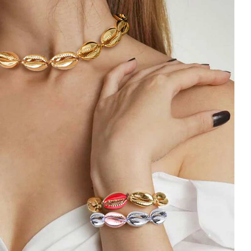 

Женский браслет с подвеской kelich, позолоченный браслет с подвеской в виде раковины, регулируемый браслет для мужчин, модные ювелирные издели...