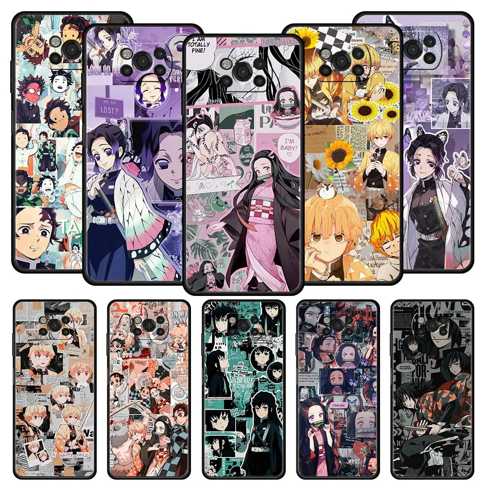 

Kimetsu no Yaiba Demon Slayer Case For Xiaomi Poco X4 X3 NFC F3 M3 M4 Mi Note 10 12 11 Ultra 11T Pro 10T Lite 9T 11i 5G Cover