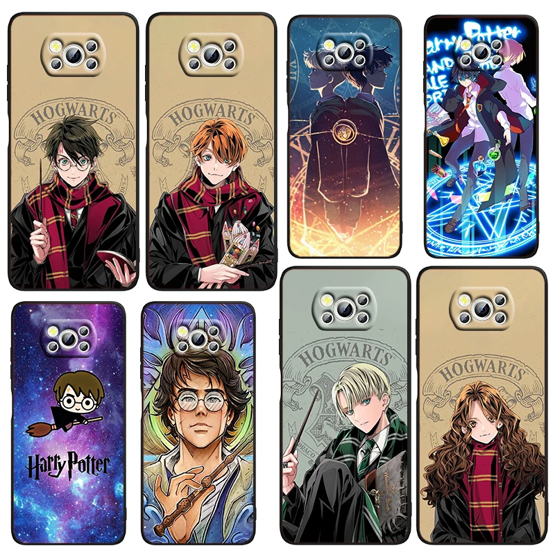 

Phone Case For Xiaomi Mi Poco X4 X3 NFC F4 F3 GT M5 M5s M4 M3 Pro C40 C3 5G Funda Boy Girl Potters Art Harries Black Soft Cover