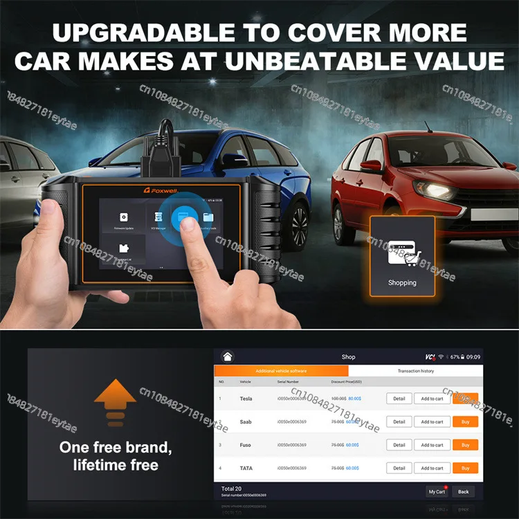 Автомобильный тестер FOXWELL NT710 полный диагностический инструмент системы 30