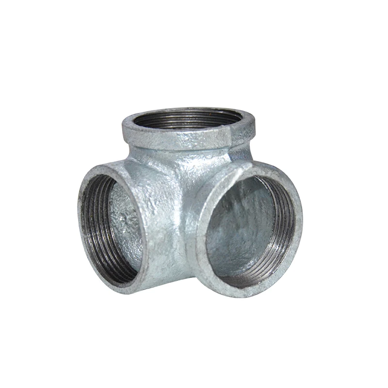 

3 Way 1/2 " -2" Galvanized Pipe Fitting Malleable Iron Side Outlet Elbow Industrial Cast Iron Tee Pipe fittings