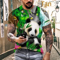 new cute animal panda t shirt 3d printing t shirt personality hip hop unisex casual t shirt summer mens sports top