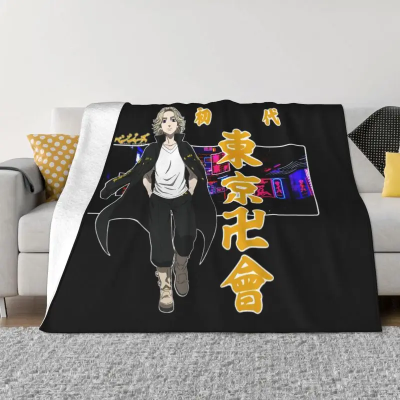 

Одеяло с имитацией мангиро Сано, Фланелевое покрывало из мягкого флиса, в стиле аниме манга, для дивана, кровати, для улицы