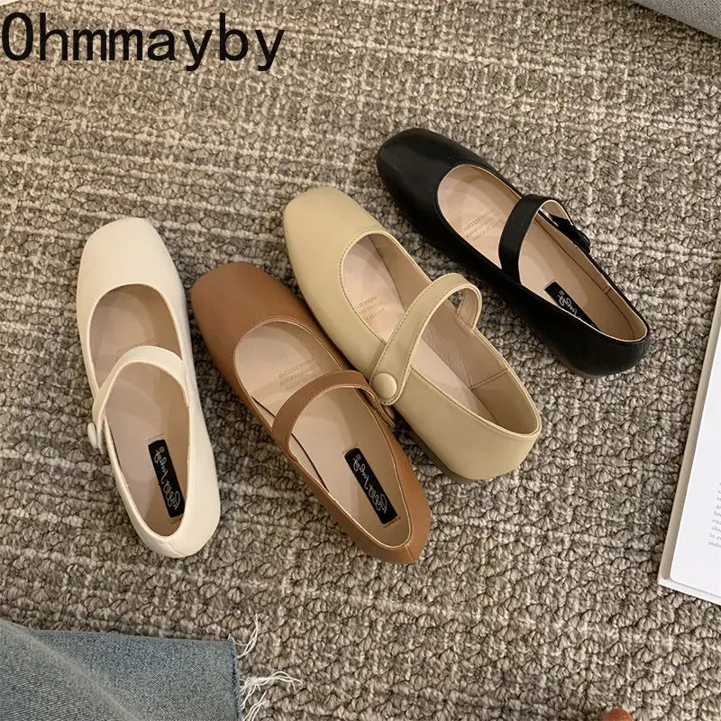 

Женские балетки без застежек, с квадратным носком