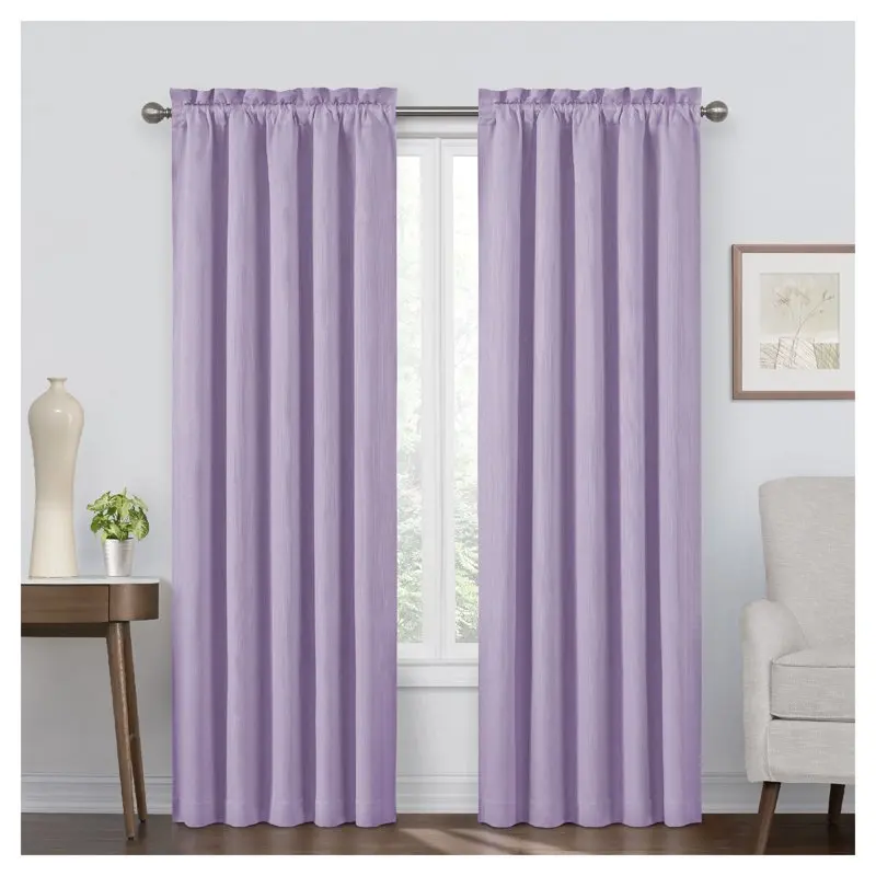 

Corinne Blackout Rod Pocket Single Window Curtain Panel, Plum Purple, 42 x 84