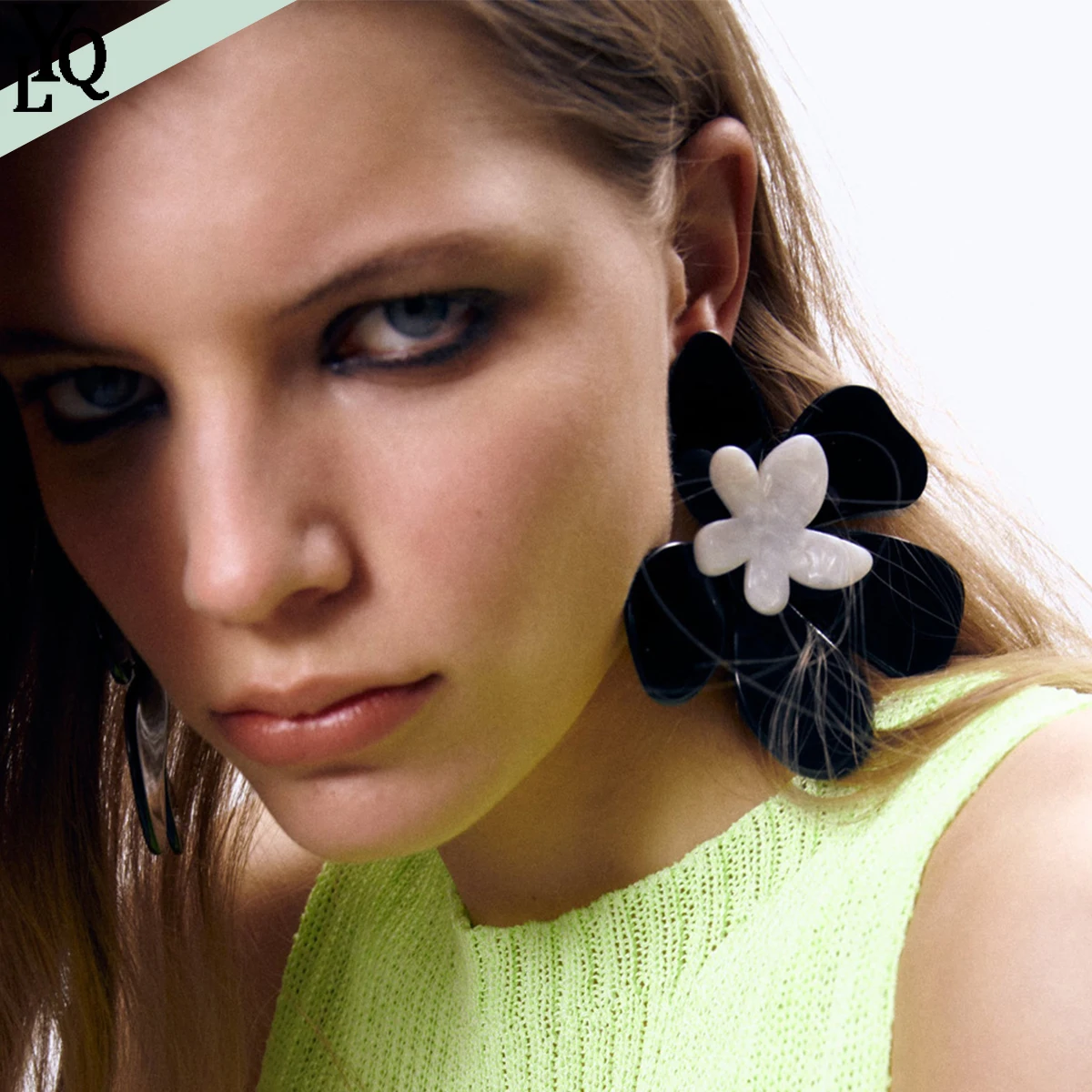 

New Za Large Flower Resin Earrings for Women Elegant Acrylic Floral Statement Earrings Jewelry Personalized Holiday Gifts