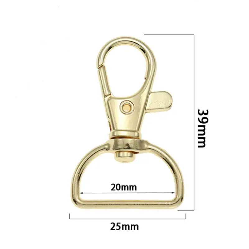 5/10Pcs Swivel Clasps D Rings Alloy Metal Lanyard Snap Hooks Clip Hook for Keychain Bag Key Rings Jewelry Making Crafting Sewing images - 6