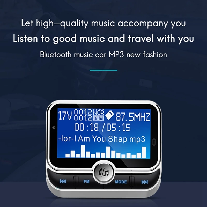 Автомобильный FM-трансмиттер BC32 с Bluetooth и MP3-плеером ЖК-дисплеем 1 8 дюйма