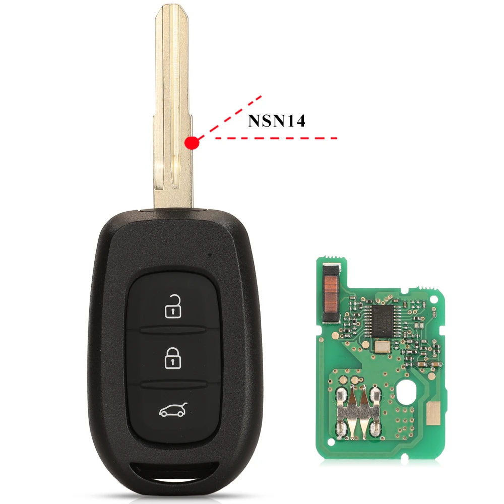 

Пульт дистанционного управления jingyuqin с чипом PCF7961M HITAG AES для Renault Sandero Dacia Logan Lodgy Dokker Duster 433 МГц VAC102 HU136te