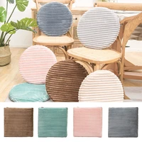 40cm round square bar stool cushion cover simple solid color flannel velvet cahir seat protector cover nordic style home decor