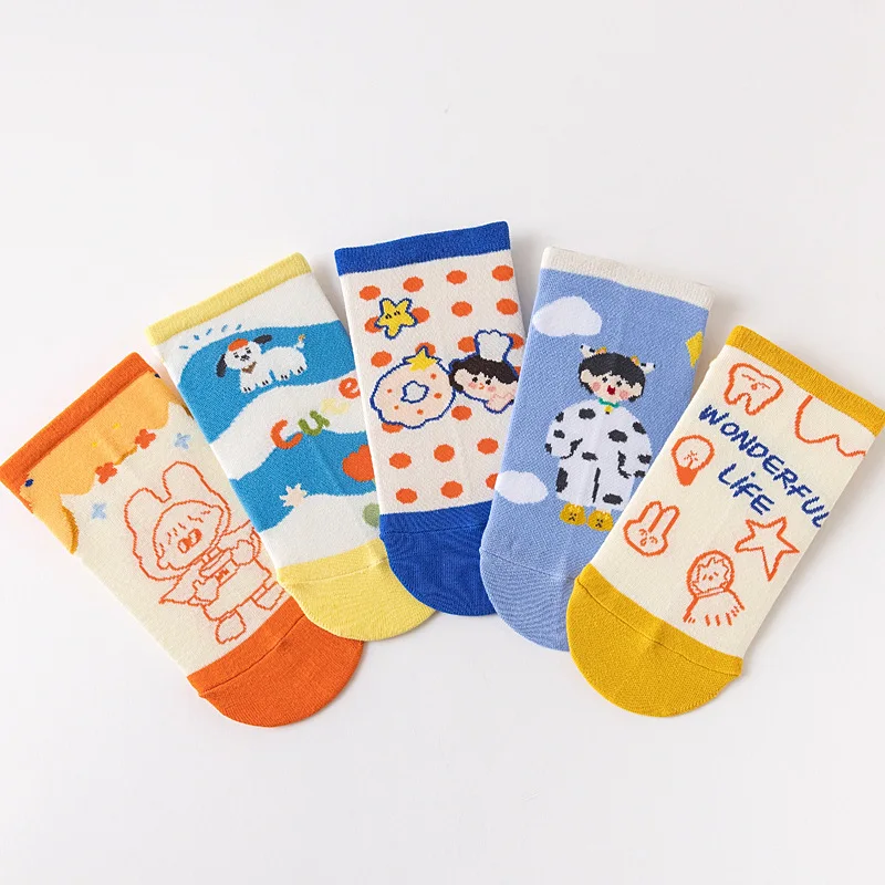 

Polka Dots Invisible Boat Socks Women's Simple Cute Cartoon Socks Japanese Summer Spring Milk Girl Socks Korean ins Tide Low Cut