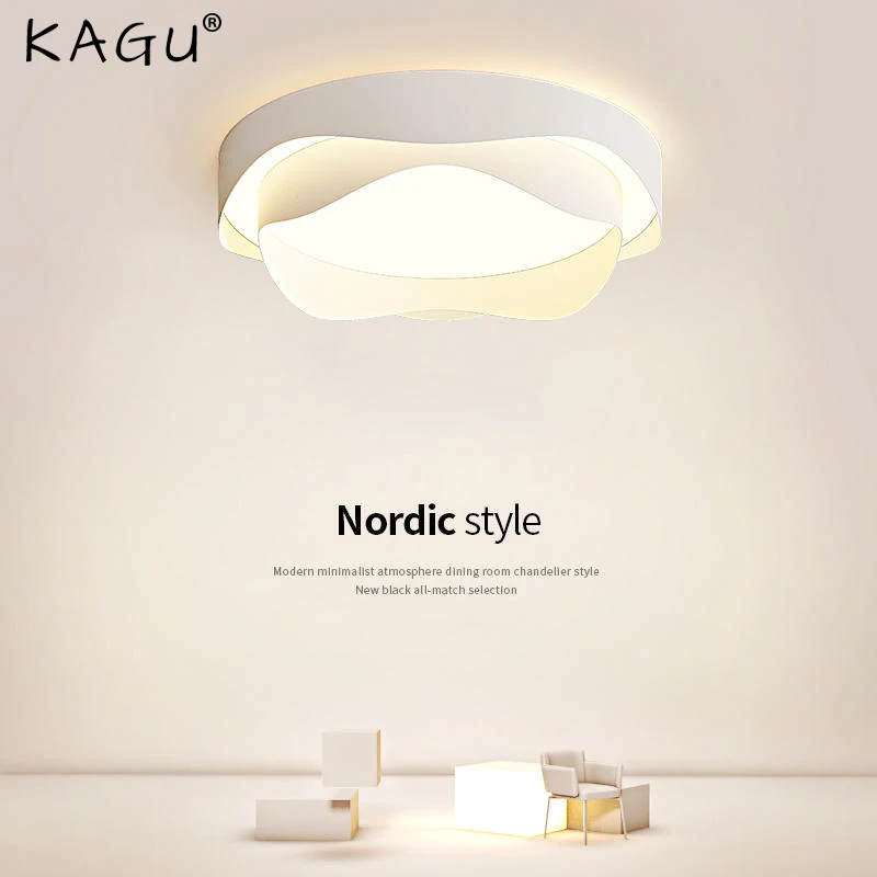 KAGU Ceiling Lights For Living Room Kitchen Decor Lndoor Lighting Fixture LED Chandelier For Kitchen White Cake Lamp