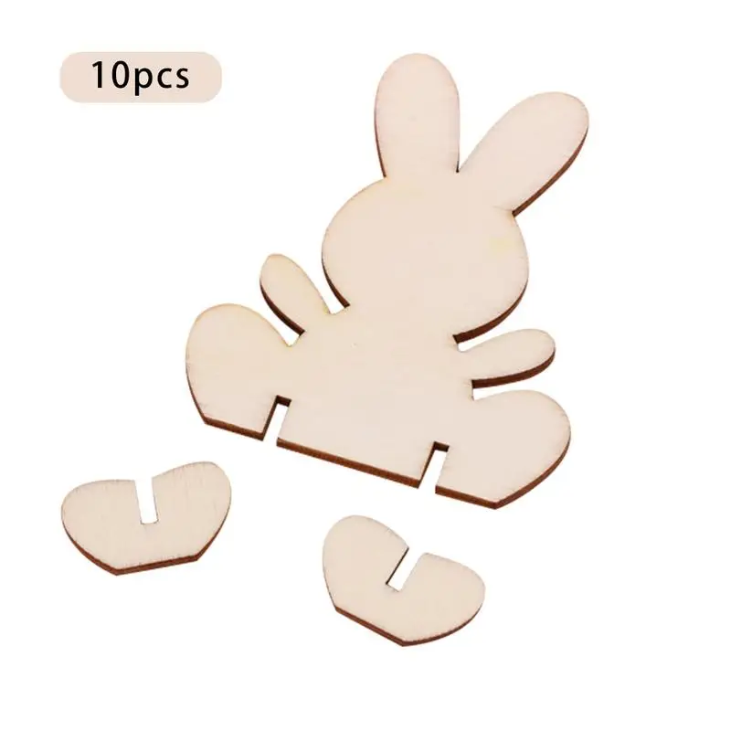 

Кулоны в виде Пасхальных Кроликов, 3D украшения «сделай сам», инновационные деревянные декоративные бумажные поделки, товары для украшения ...