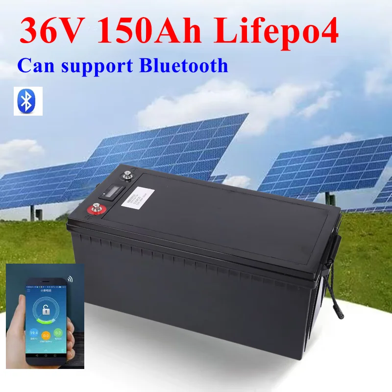 Фото 36V 100Ah 100A 150AH 150A блок питания lifepo4 литий-железная батарея Выбор глубокого цикла Bluetooth BMS для троллинговой лодки, тележки для гольфа №1