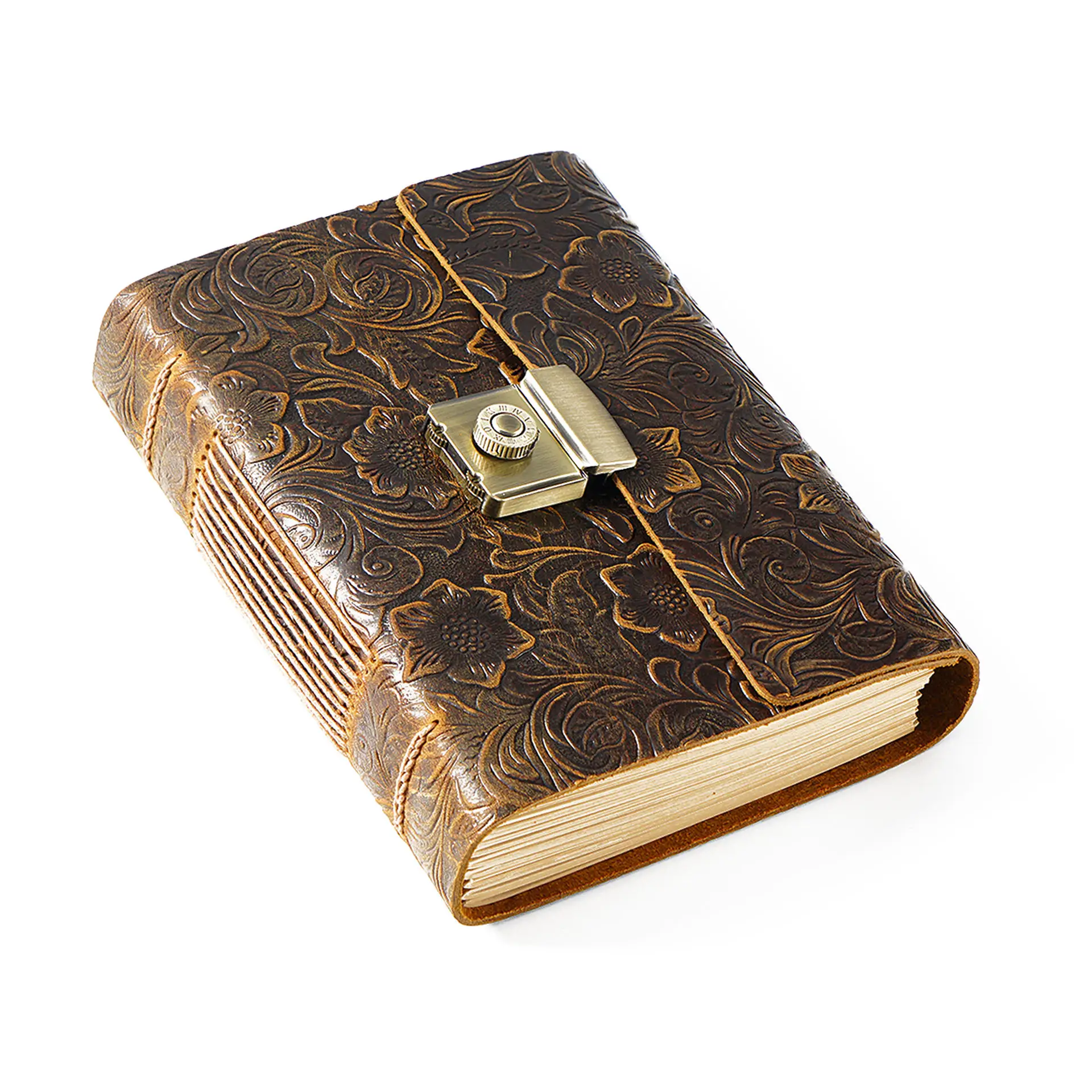 Кожаный блокнот AIGUONIU VN109 с замком