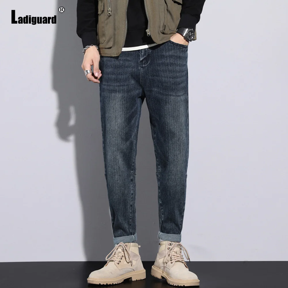 Ladiguard Plus Size Mens Jeans Demin Pants 2023 Spring Casual Pocket Trousers Outdoor Cargo Pantalon Male Fashion Hip Hop Pants