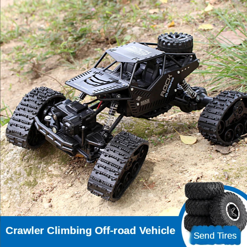 Crawler Alloy Toy Car 2.4G Remote Control All-terrain Four-wheel Drive Climbing Off-road Vehicle Mountain Snowmobile Boy Toy enlarge