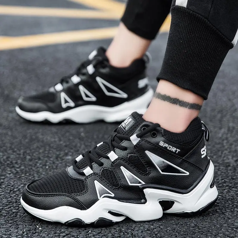

Кроссовки Hightop спортивные мужские Брендовые мужские кроссовки для бега Женская Мужская Спортивная обувь для мужчин черная корзина тонизир...