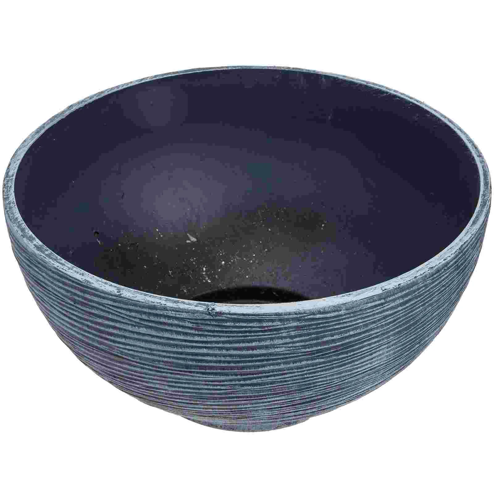 

Круглая стеклянная ваза с имитацией камня, горшок для водяных лилий, кастрюля, садовый цветочный контейнер, цветочный горшок, глубокие офисные горшки для растений